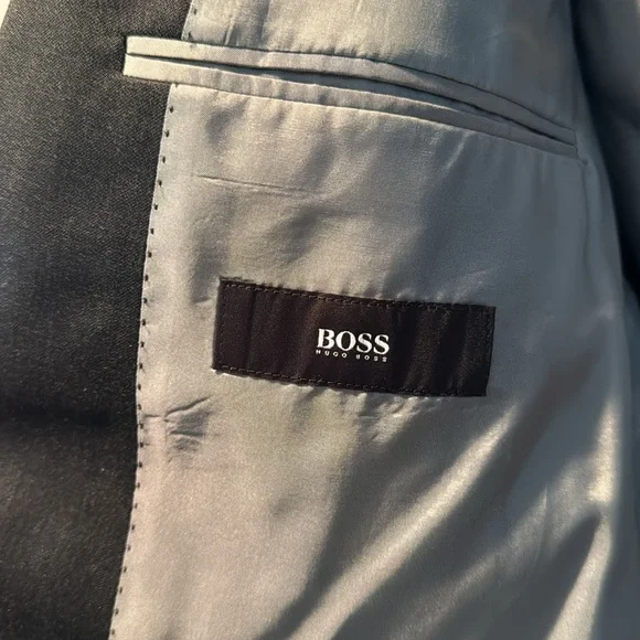 Hugo Boss Super 100 Suit (pants + jacket) charcoal grey, size 40 - Picture 3 of 7